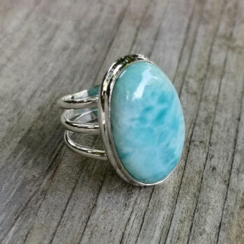 Ring oval Larimar