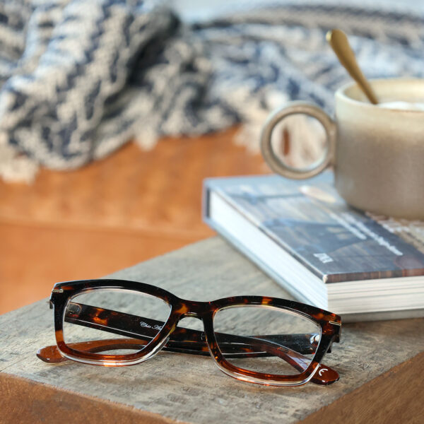 Lesebrille mokka mit Golddekor – Bild 2