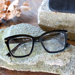 Lesebrille schwarz mit Golddekor