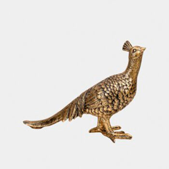Dekofigur Pfau Gold