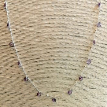 Kette Zirkonia violett Silber