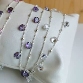 Armkette zweiteilig Zirkonia Silber