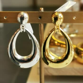 Ohranhänger Tropf dick Silber