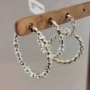 Kreolen mit Silberelementen