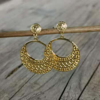 Ohranhänger Kreise gemustert Gold