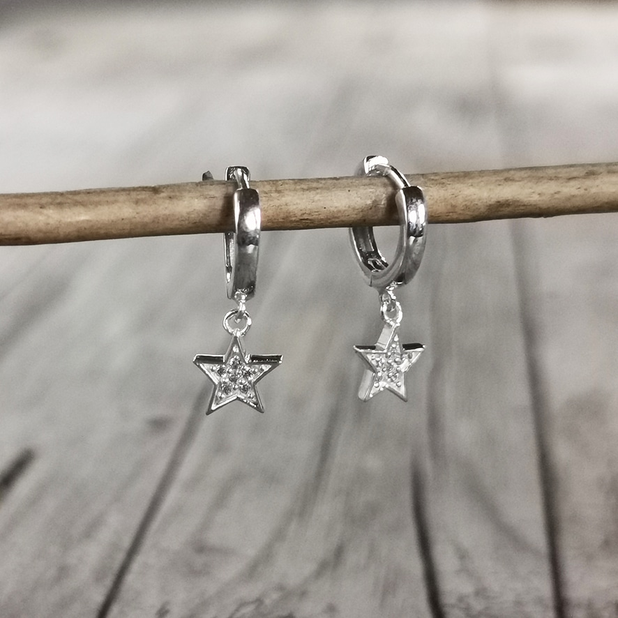 Ohrringli mit Stern Zirkonia Silber