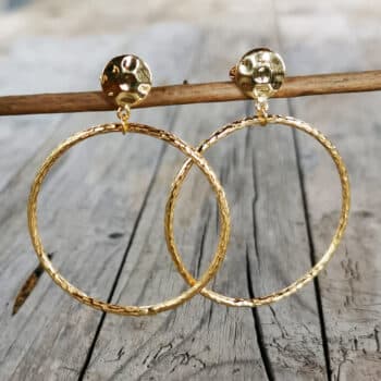 Ohranhänger Kreis gross Gold