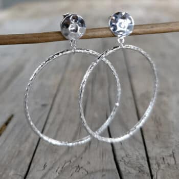 Ohranhänger Kreis gross Silber