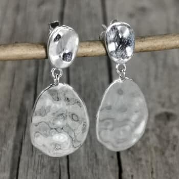 Ohranhänger zweiteilig organic Silber