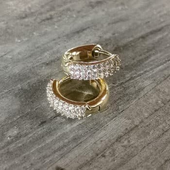 Ohrringli mit Zirkonia-Steinchen Gold