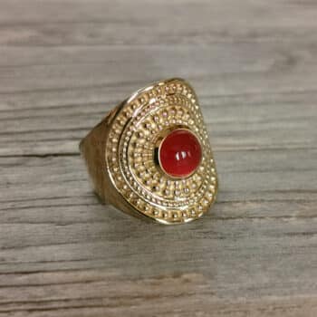 Ring Kreis Karneol Gold
