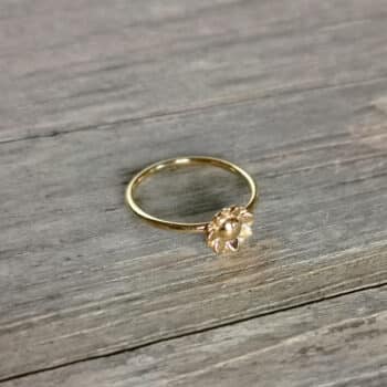 Ring Blume fein Gold