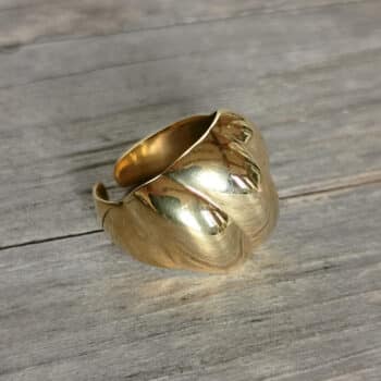 Ring organic Rillen Gold