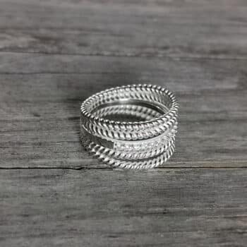 Ring mehrfach Zirkonia Silber