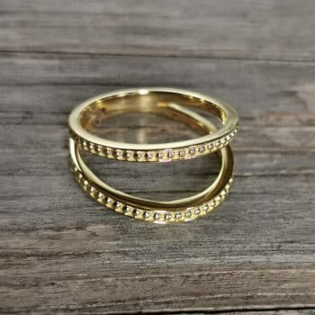 Ring doppelt gepunktet Gold