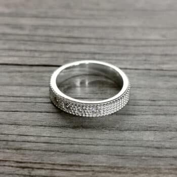 Ring gerade Zirkonia Silber