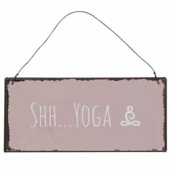 Metallschild Yoga