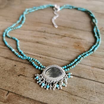 Kette Auge Magnesit Silber