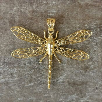 Halsanhänger Libelle gross Gold