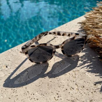 Sonnenbrille Leopardenmuster grau-schwarz