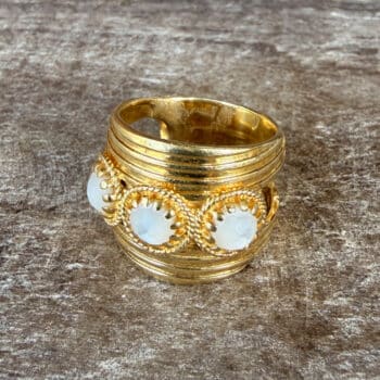 Ring drei Muscheln Gold